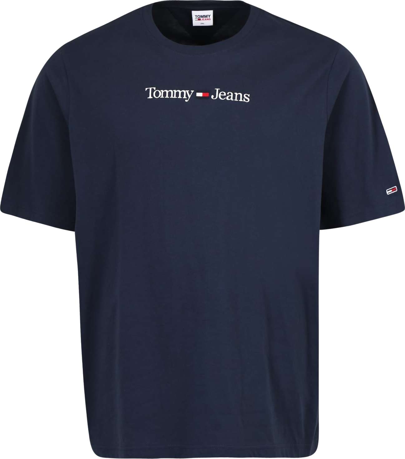 Tričko Tommy Jeans Plus námořnická modř / tmavě modrá / jasně červená / bílá
