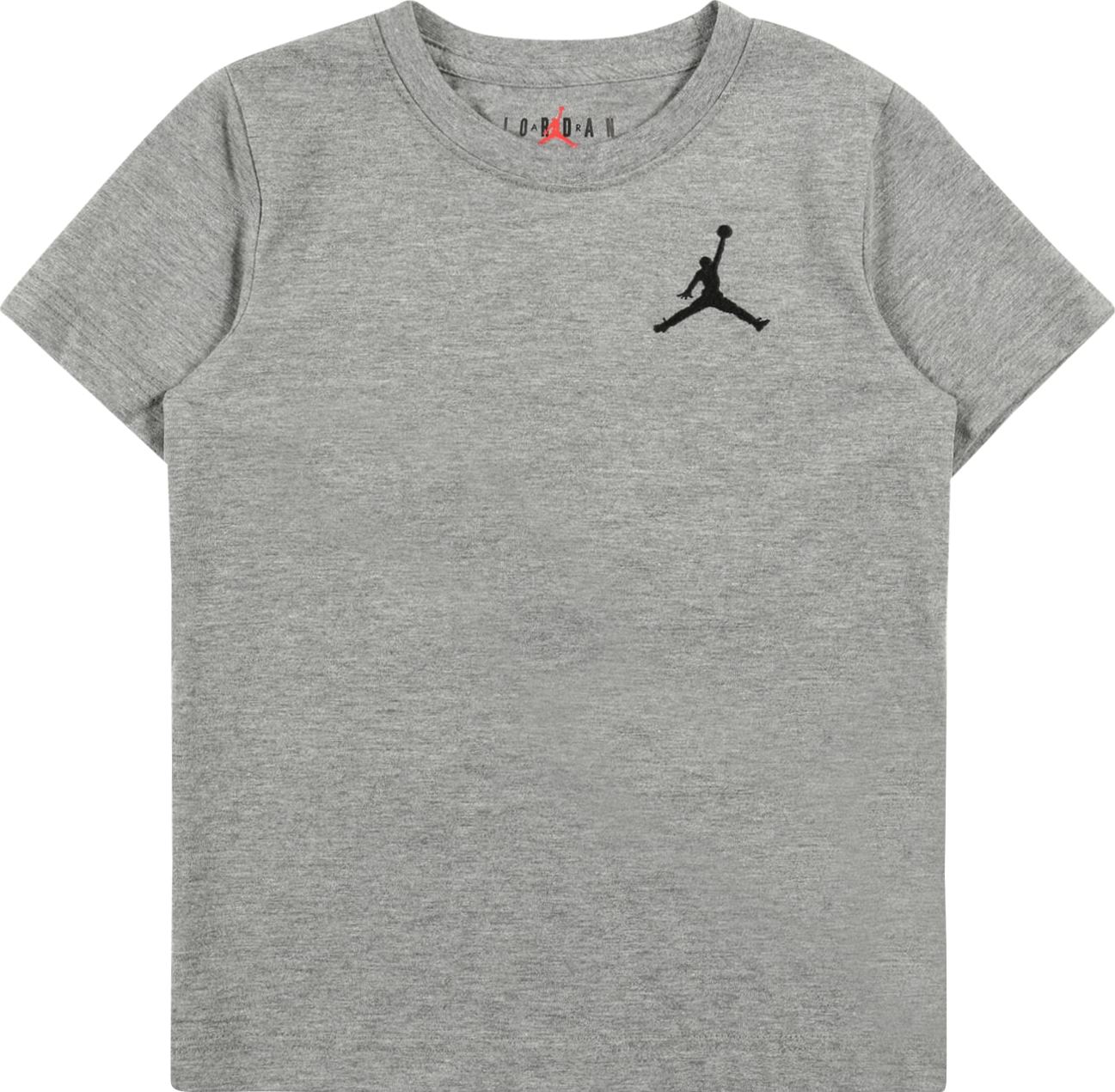 Tričko Jordan šedý melír / černá