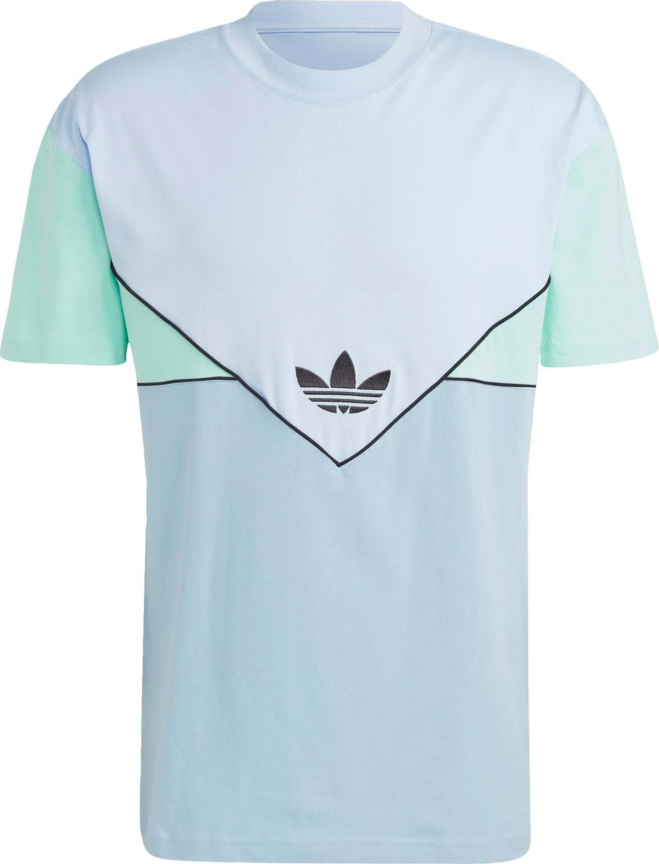 Tričko adidas Originals tyrkysová / světlemodrá / černá