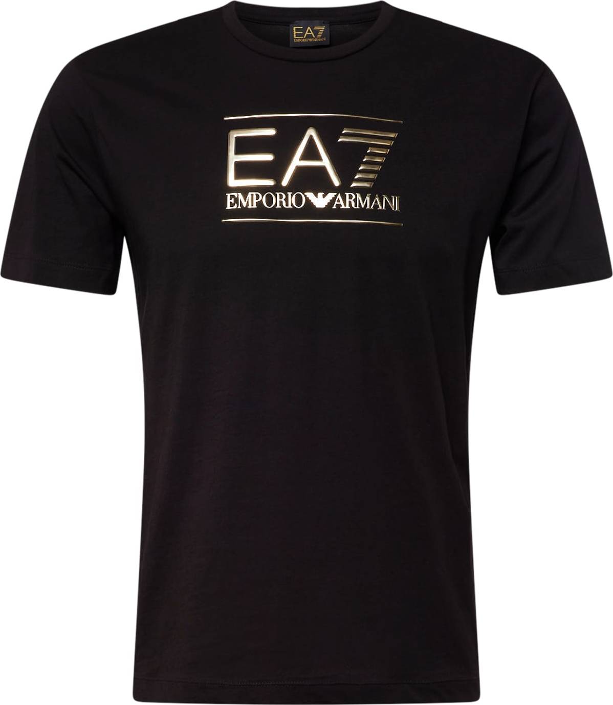 Tričko EA7 Emporio Armani zlatá / černá