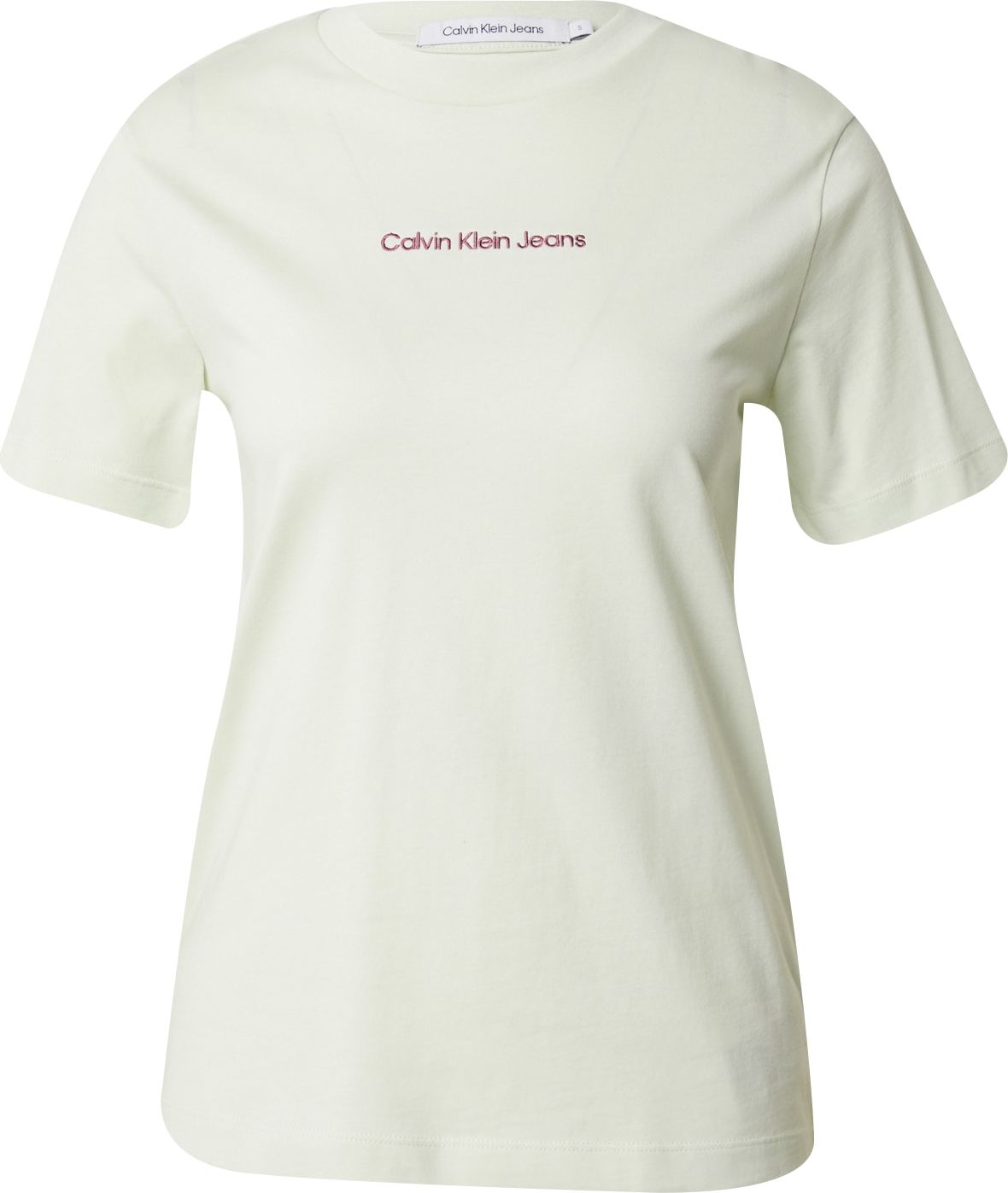 Tričko Calvin Klein Jeans pastelově zelená / eosin