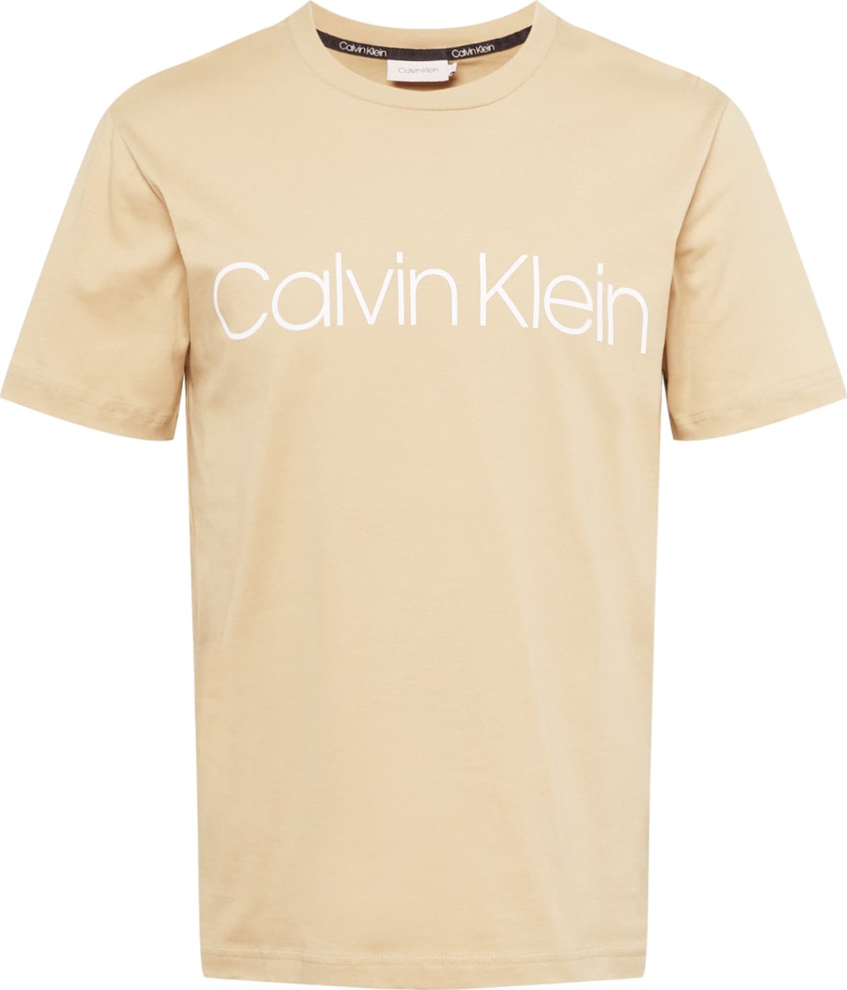 Tričko Calvin Klein písková / bílá