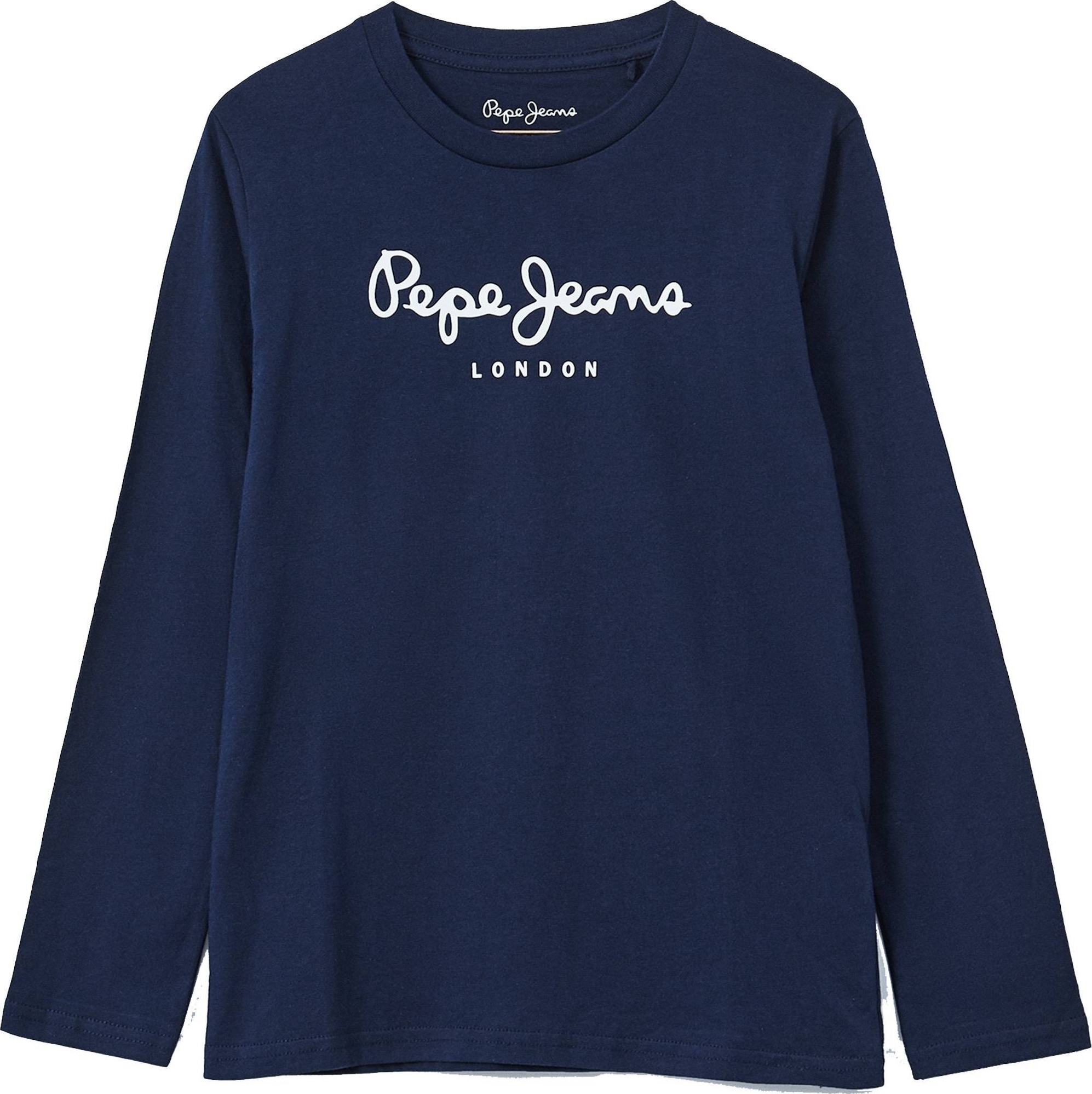 Tričko Pepe Jeans tmavě modrá / bílá