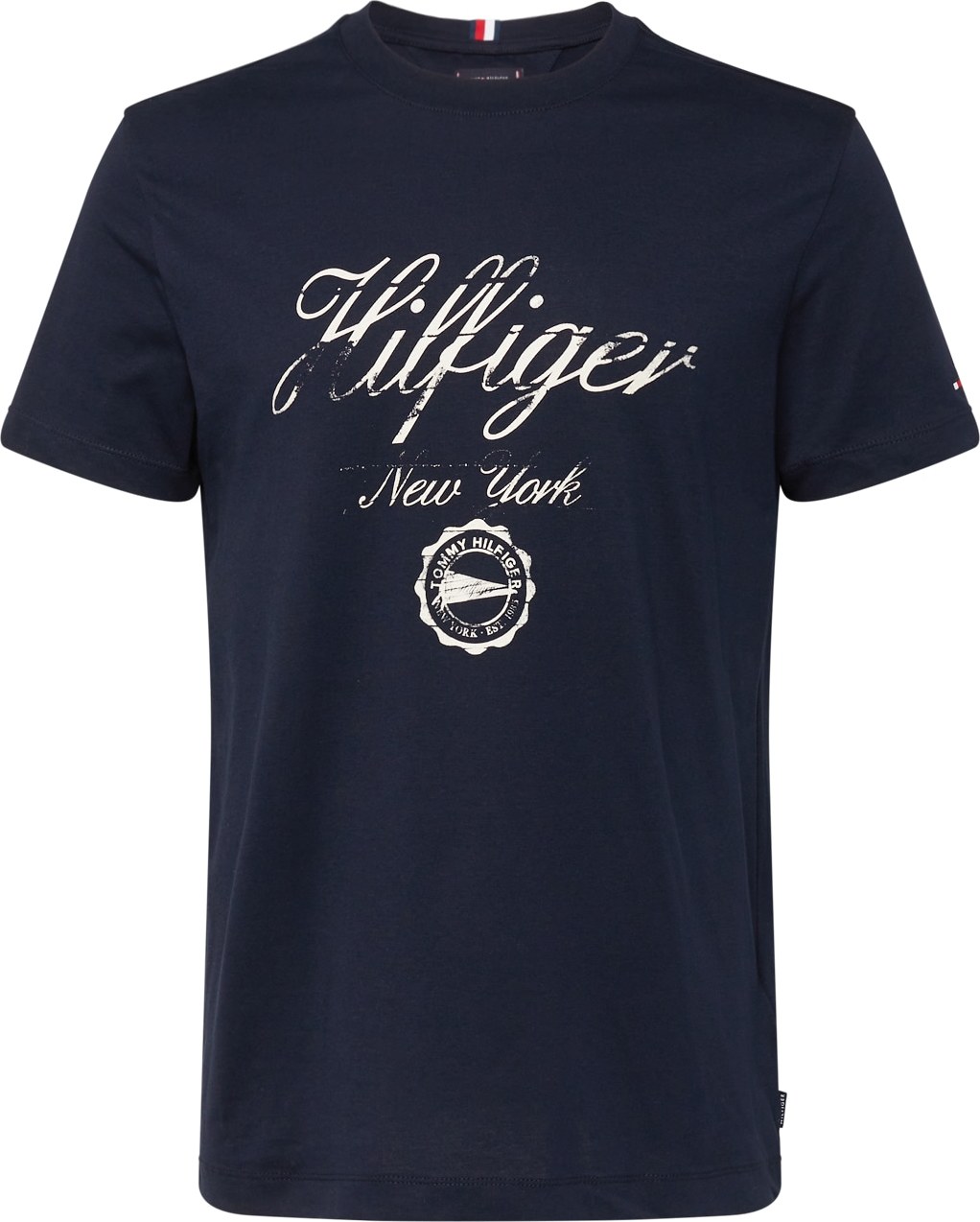 Tričko Tommy Hilfiger námořnická modř / bílá