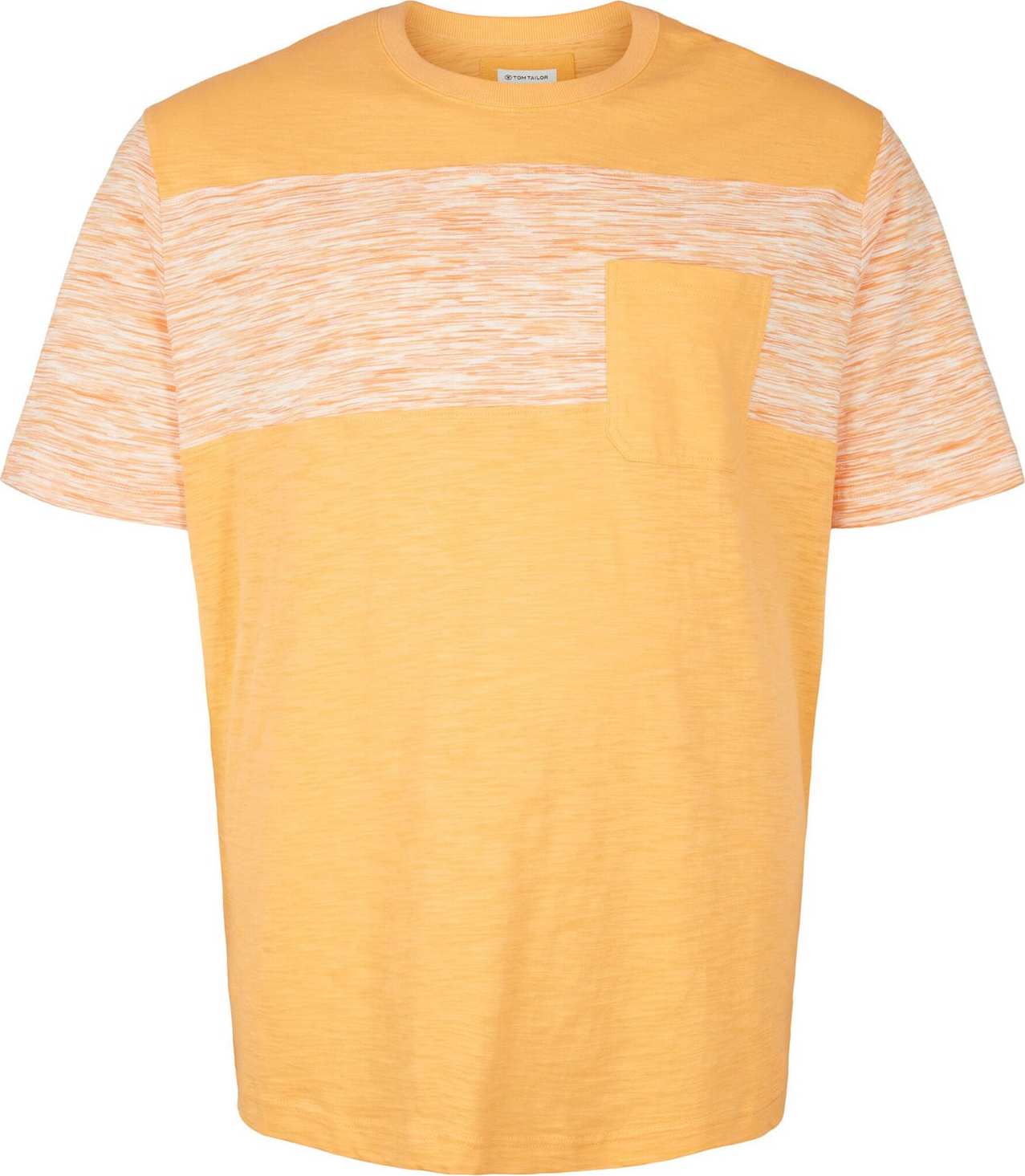 Tričko TOM TAILOR Men + oranžový melír / offwhite