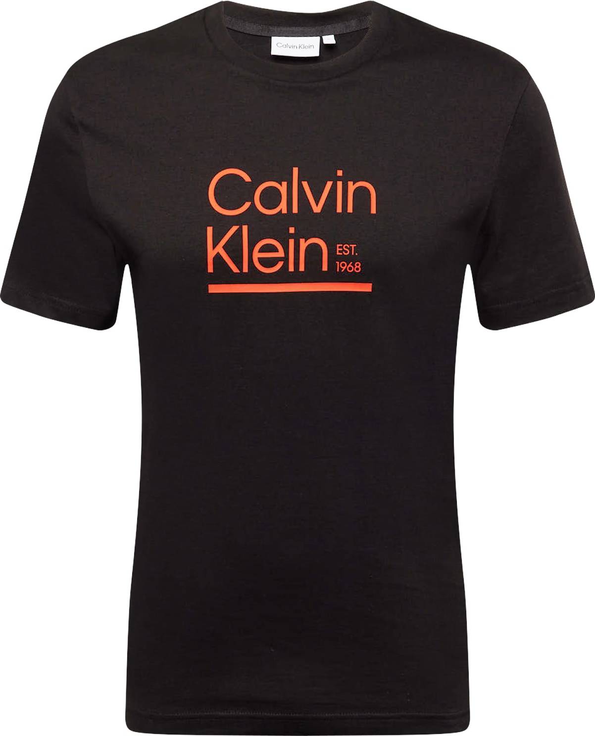 Tričko Calvin Klein oranžová / černá / bílá
