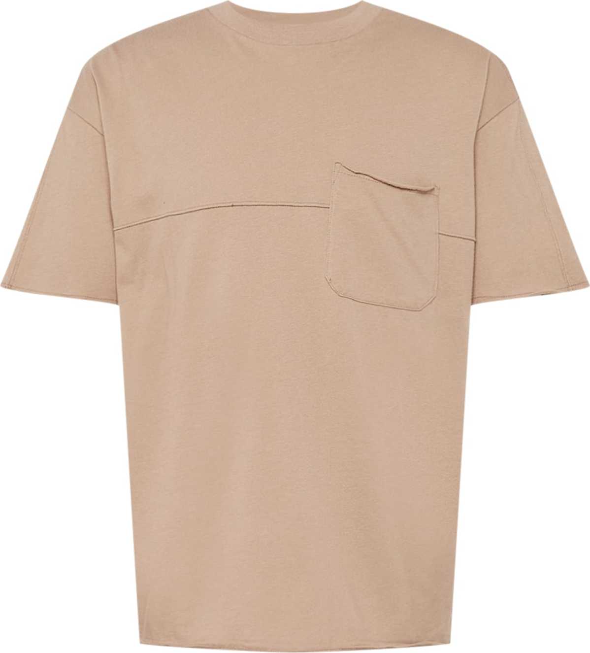 Tričko Abercrombie & Fitch světle hnědá