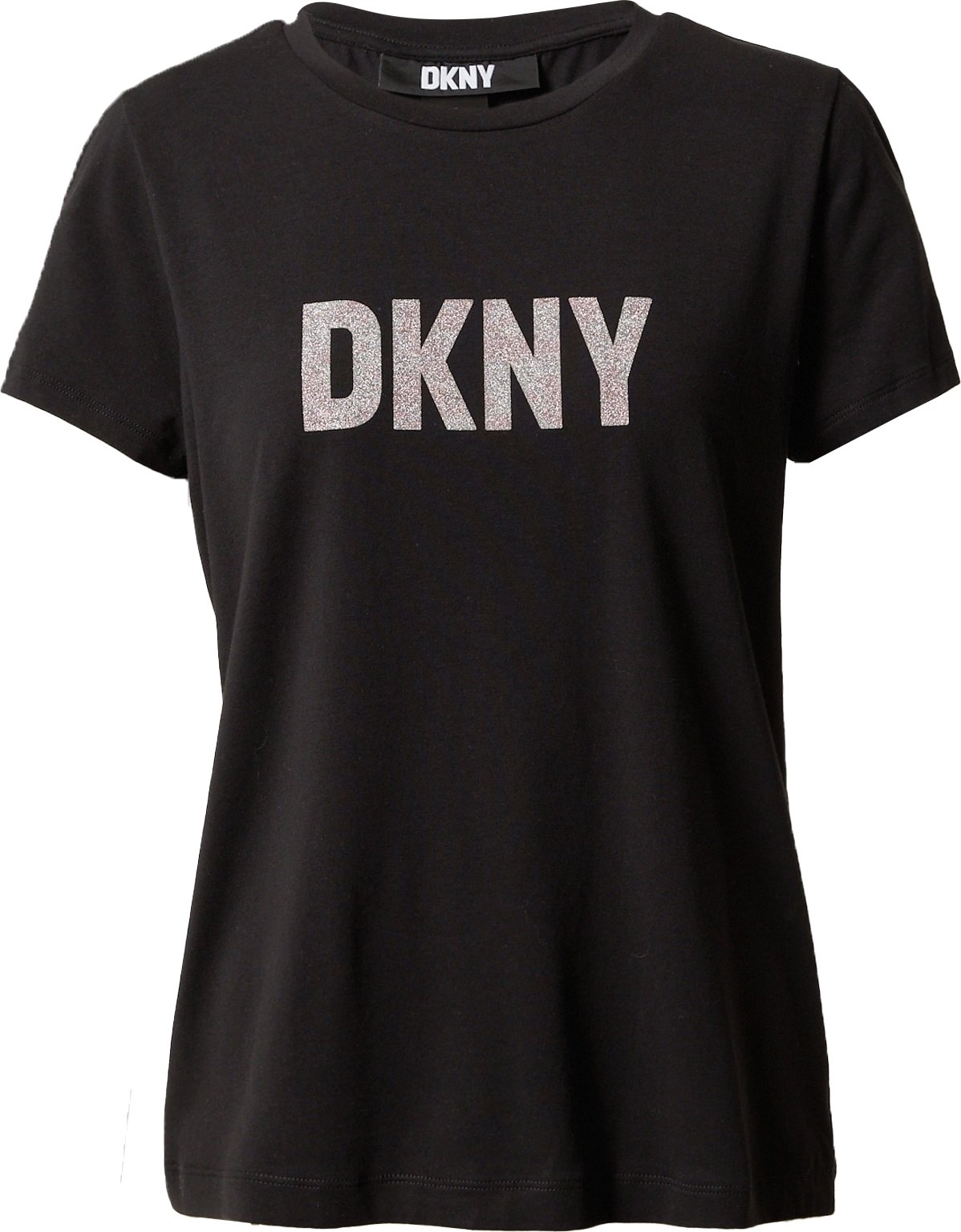 Tričko DKNY růžová / černá / stříbrná