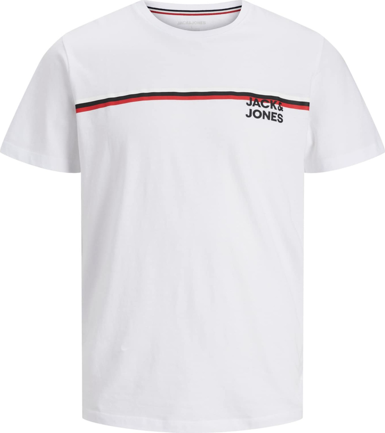 Tričko 'Atlas' jack & jones krvavě červená / černá / bílá