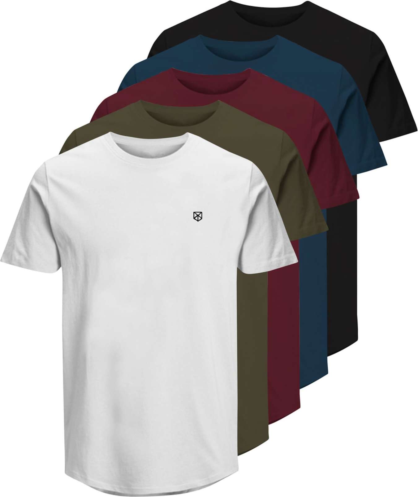 Tričko 'Brody' jack & jones námořnická modř / khaki / burgundská červeň / černá / bílá