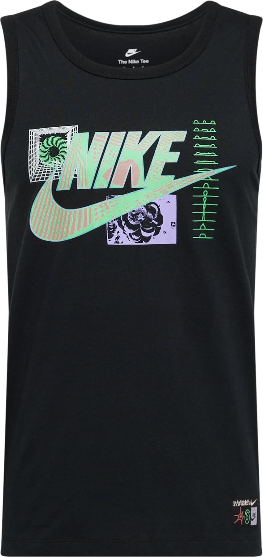 Tričko 'FESTIVAL' Nike Sportswear režná / mátová / světle fialová / černá