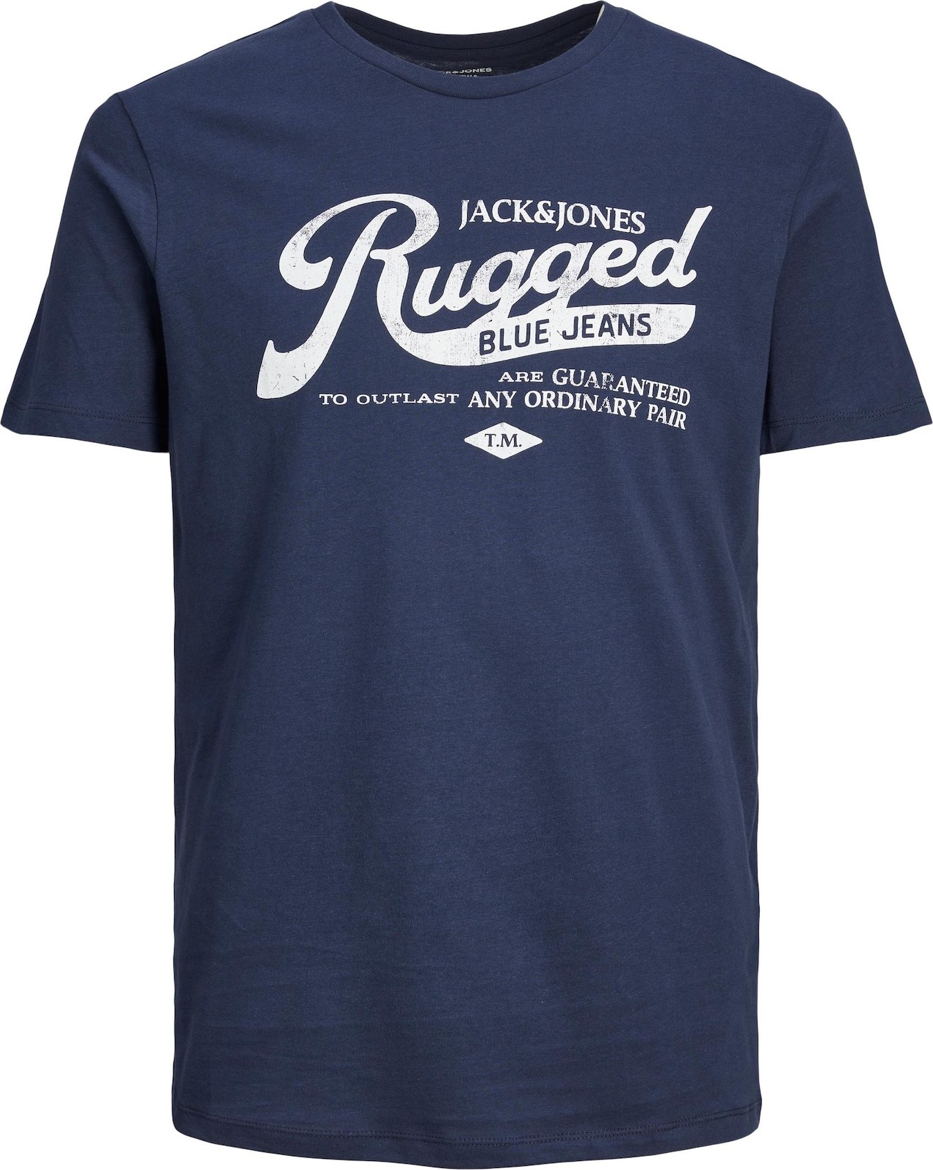 Tričko 'JEANS' jack & jones noční modrá / bílá