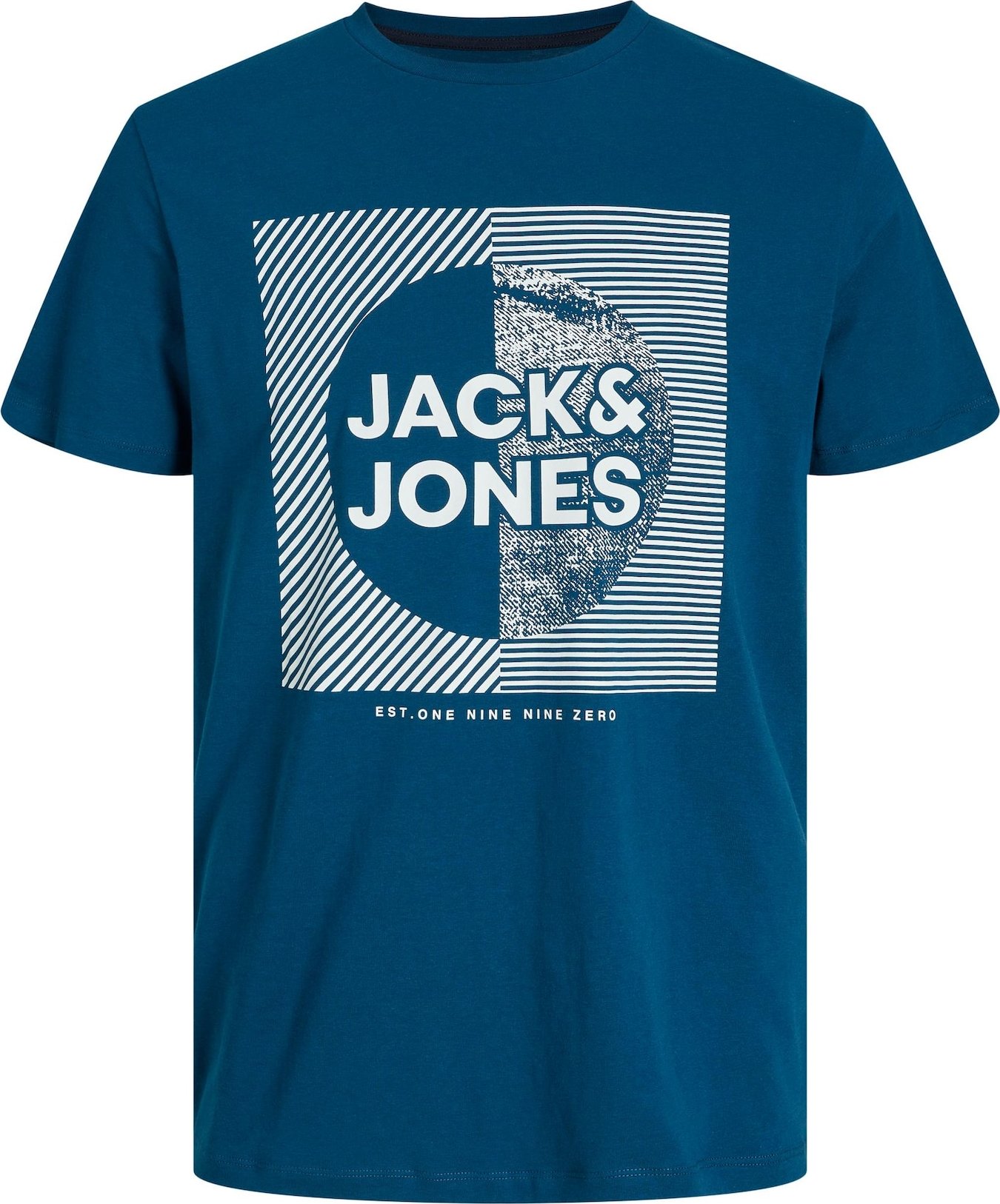 Tričko 'STEIN' jack & jones marine modrá / bílá