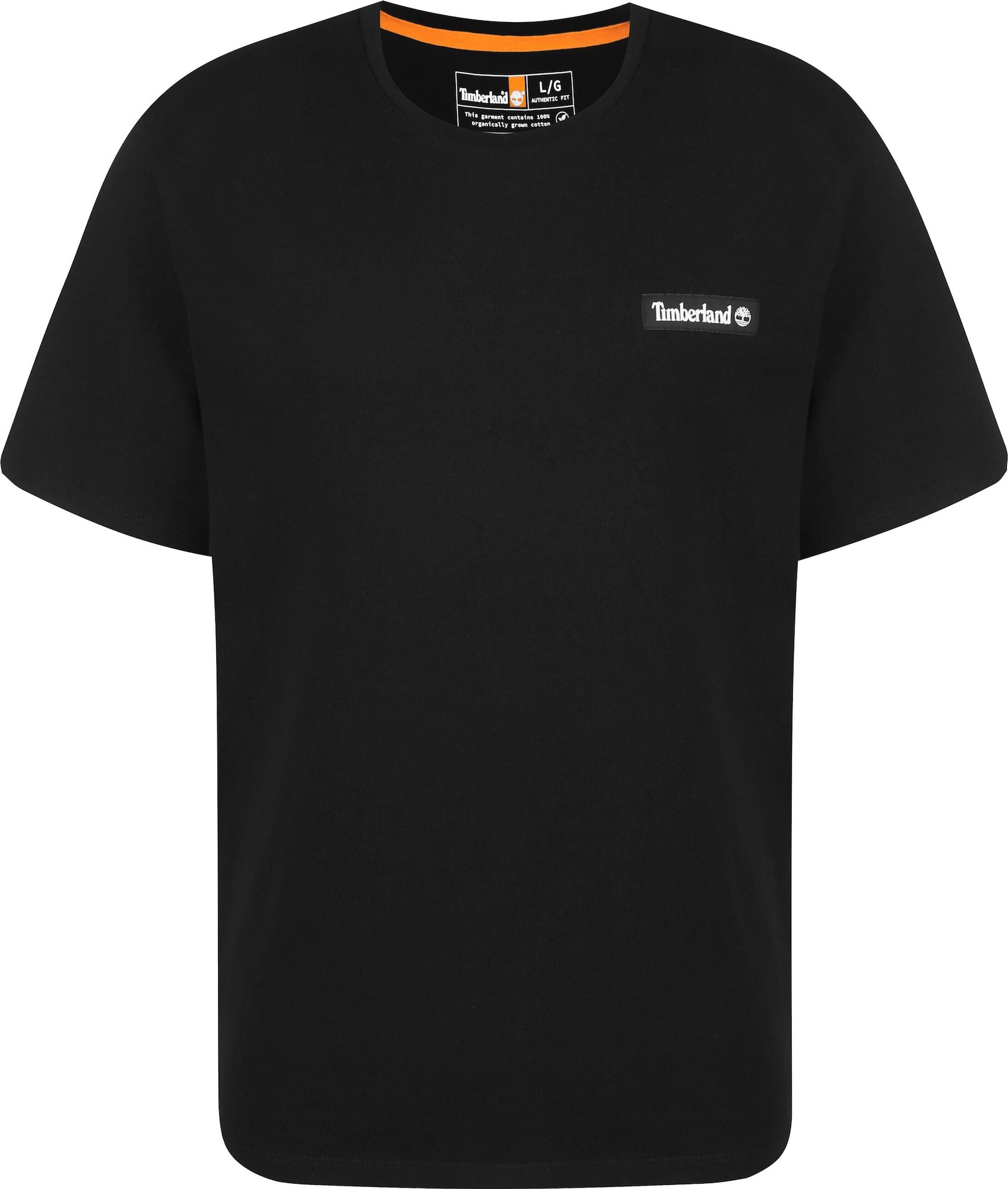 Tričko 'Woven Badge' Timberland černá / bílá