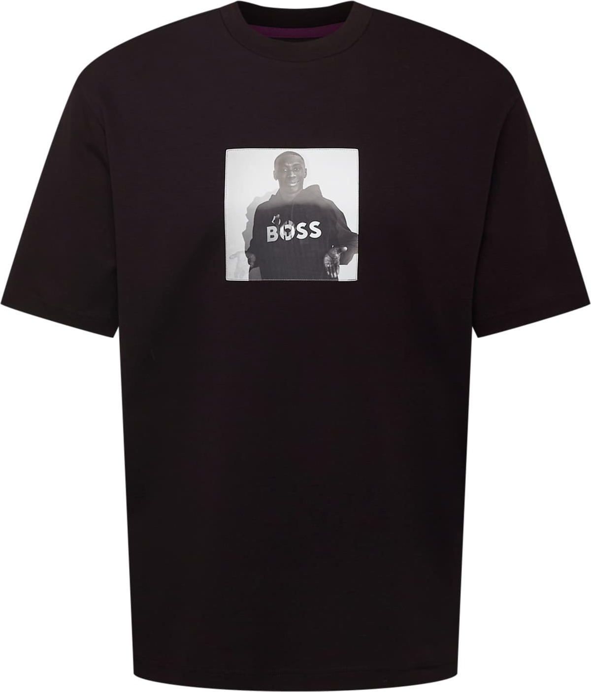 Tričko 'x Khaby Lame' BOSS Black světle šedá / černá / offwhite