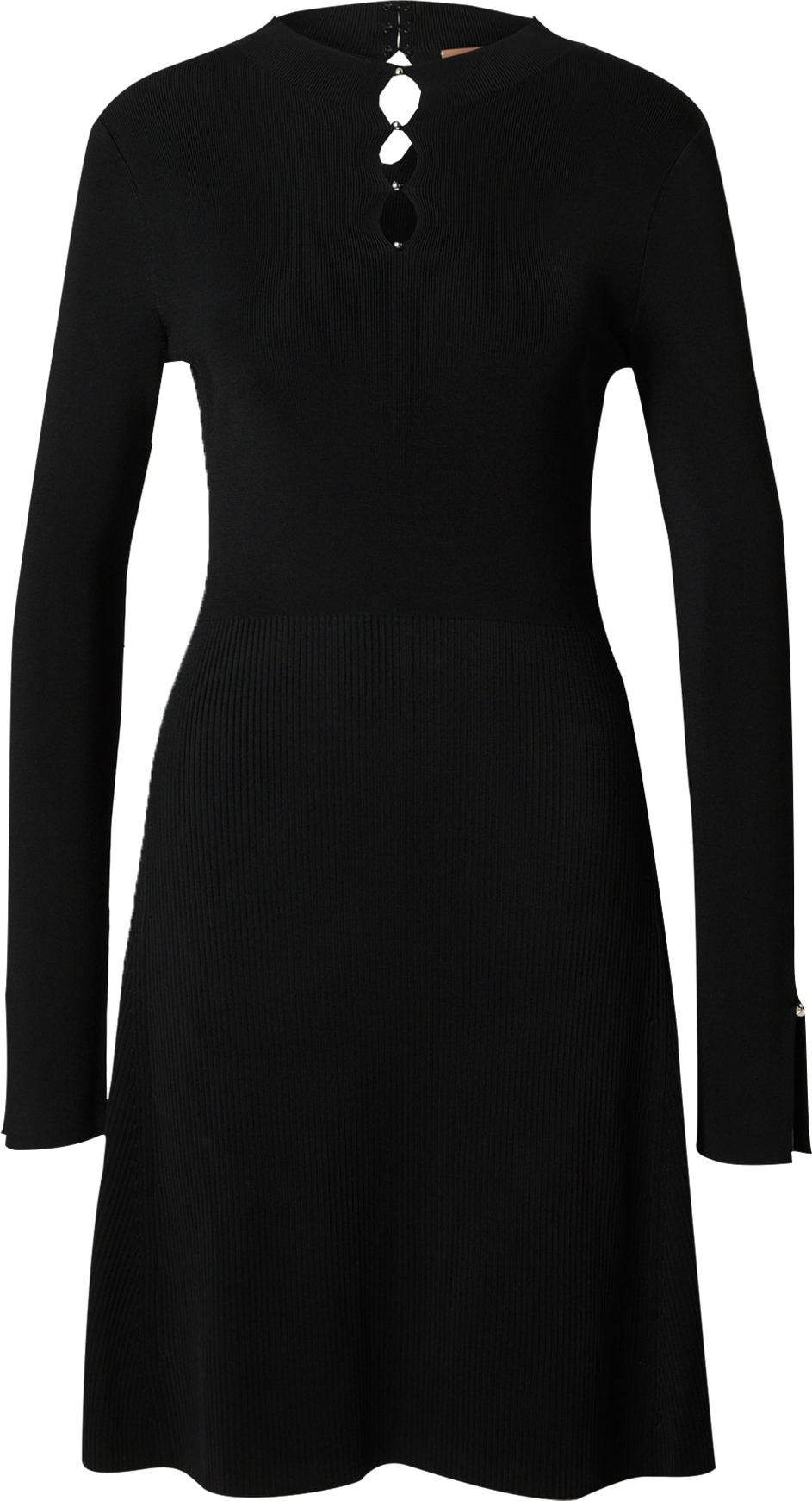 Úpletové šaty 'Fuglia' BOSS Black černá