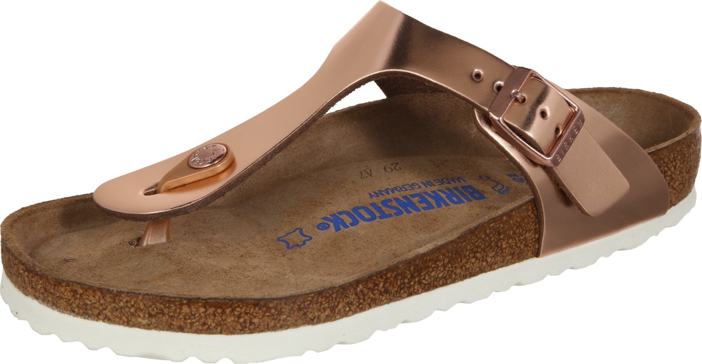 Žabky 'Gizeh' Birkenstock růžově zlatá