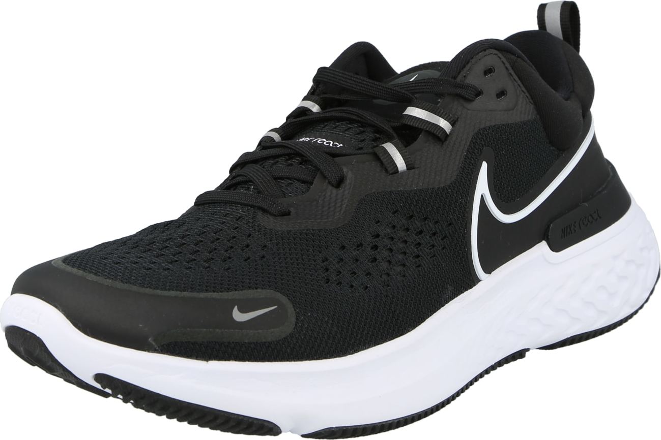 Běžecká obuv 'React Miler 2' Nike černá / bílá