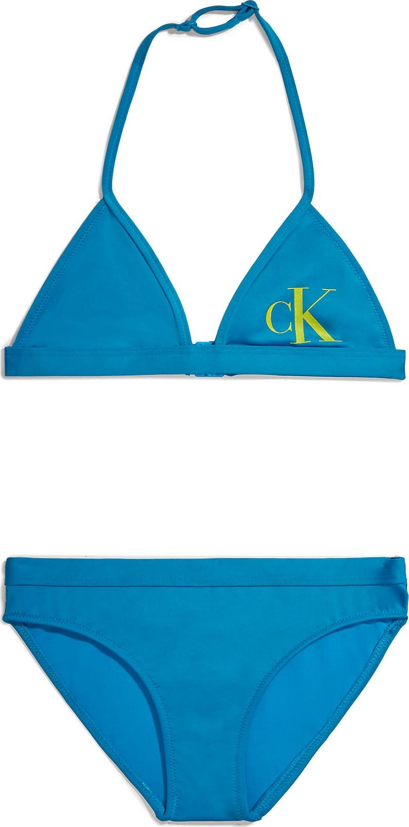 Bikiny Calvin Klein Swimwear nebeská modř / limone