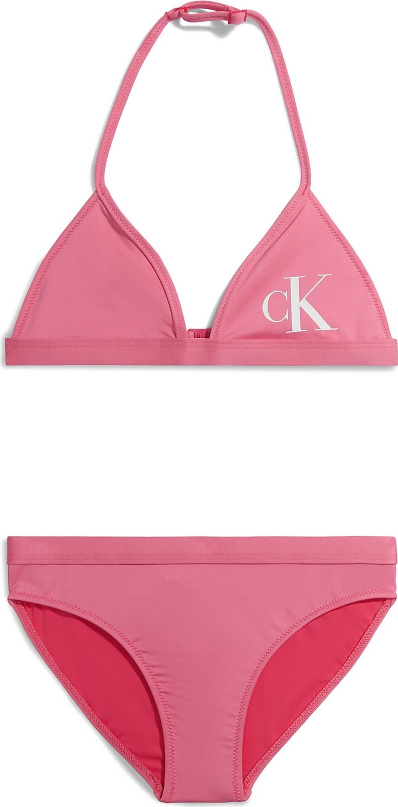 Bikiny Calvin Klein Swimwear světle růžová / bílá
