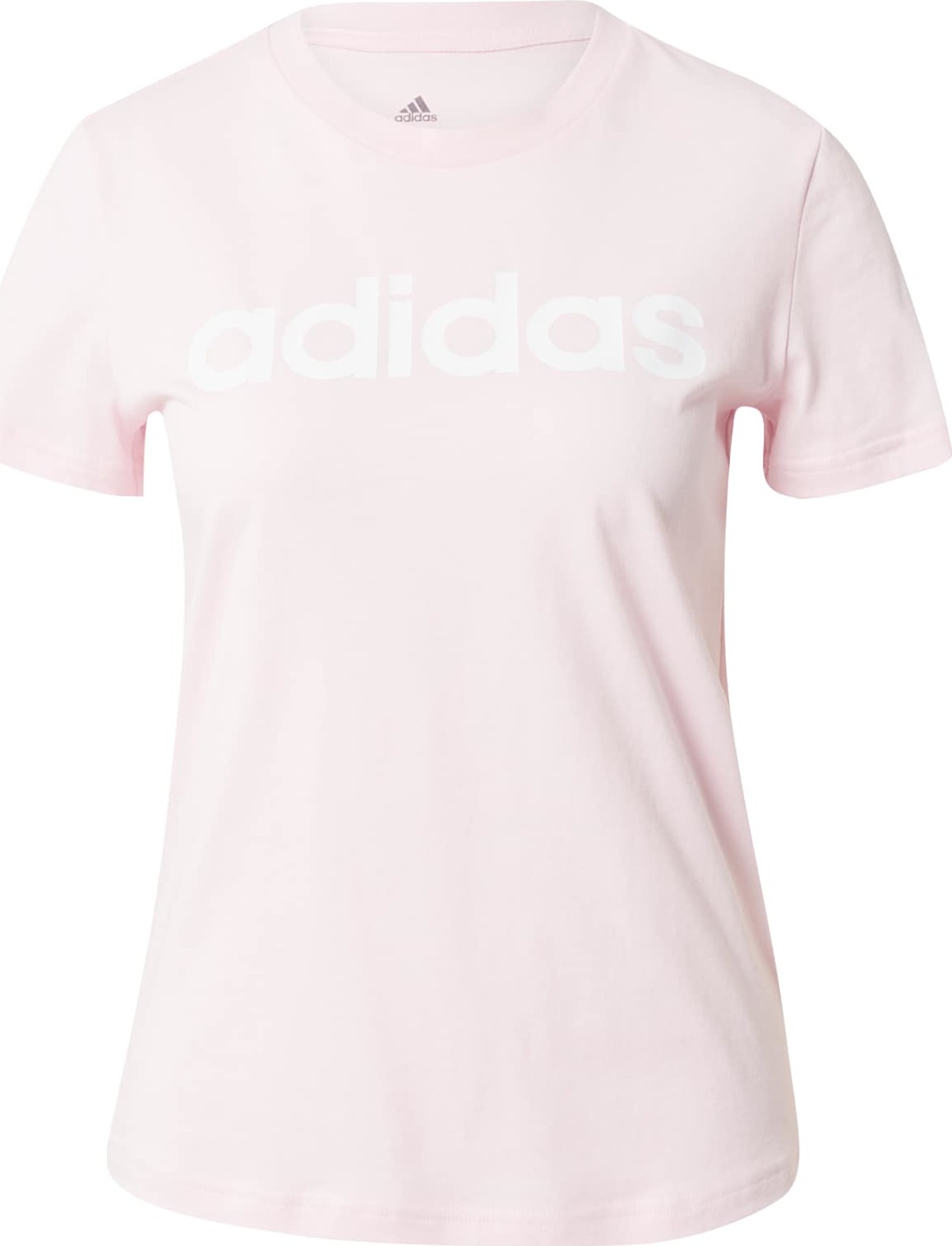 Funkční tričko 'Essentials Logo' ADIDAS SPORTSWEAR růžová / bílá