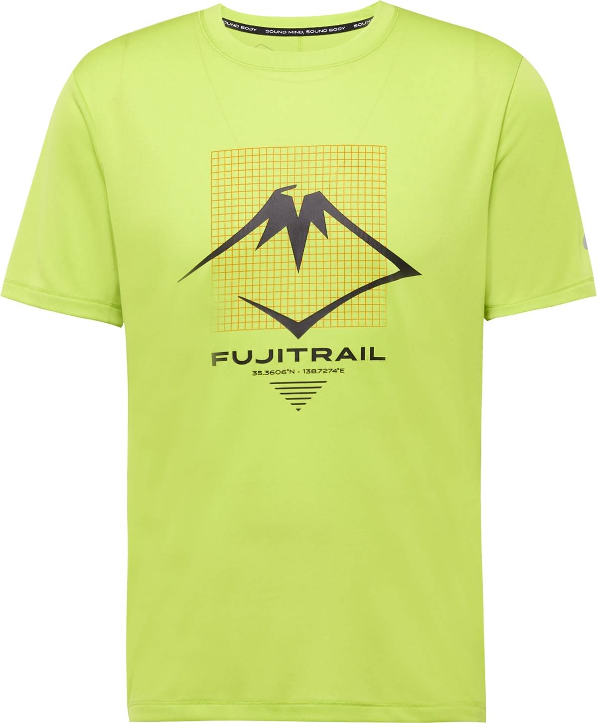 Funkční tričko 'FUJITRAIL' ASICS svítivě zelená / oranžová / černá