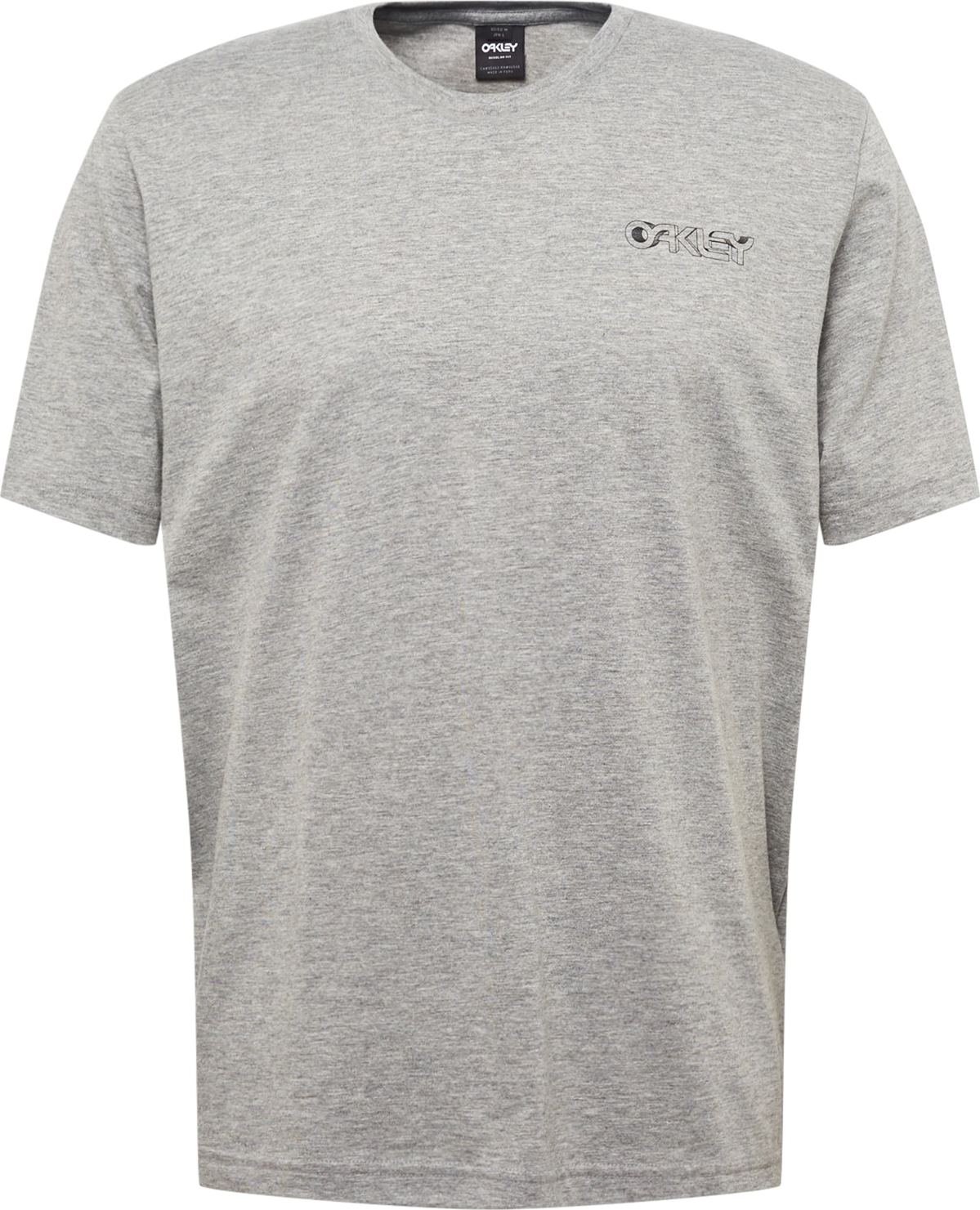 Funkční tričko 'INTERSTELLAR' Oakley šedý melír / černá / bílá