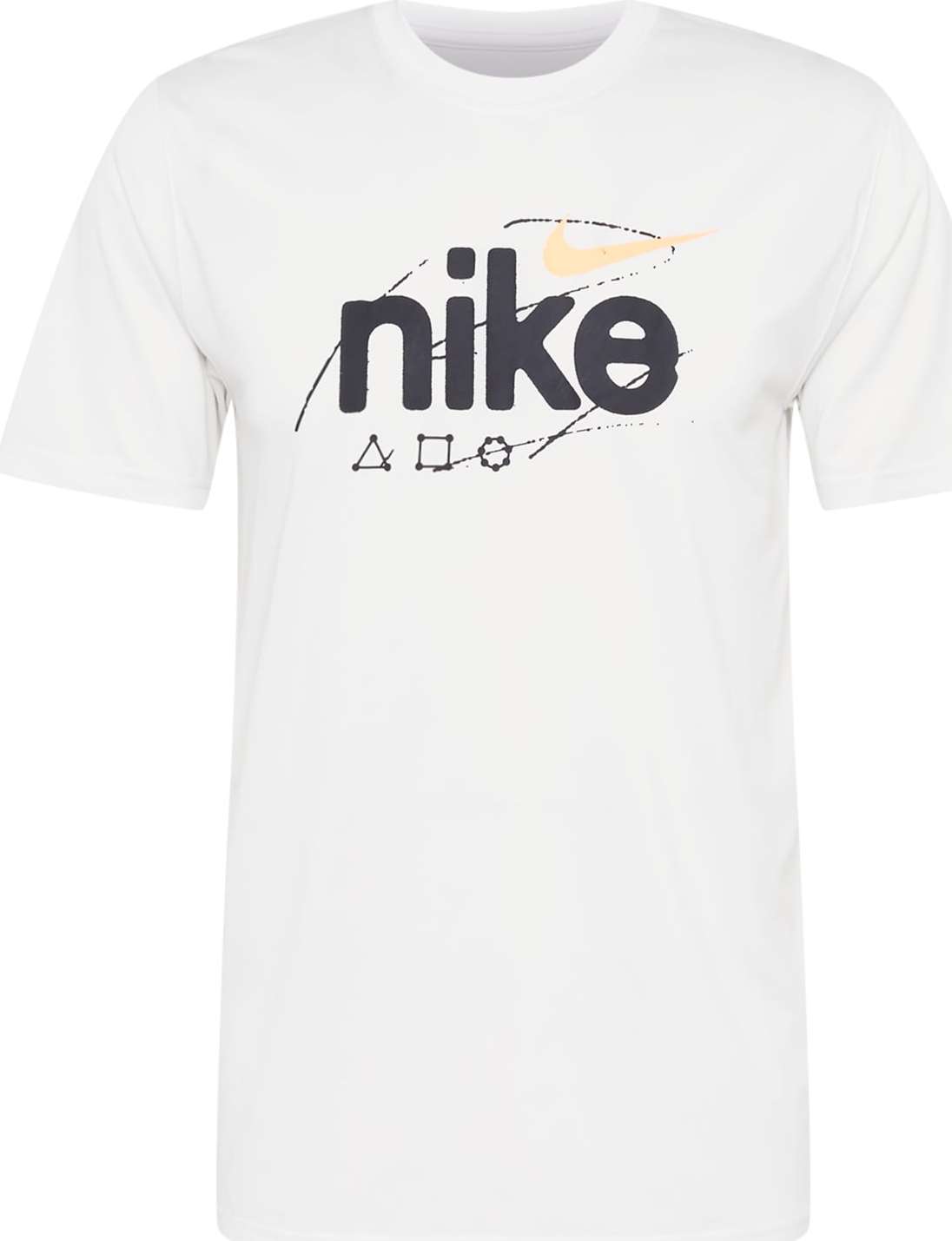 Funkční tričko 'WILD CLASH' Nike pastelově žlutá / černá / bílá