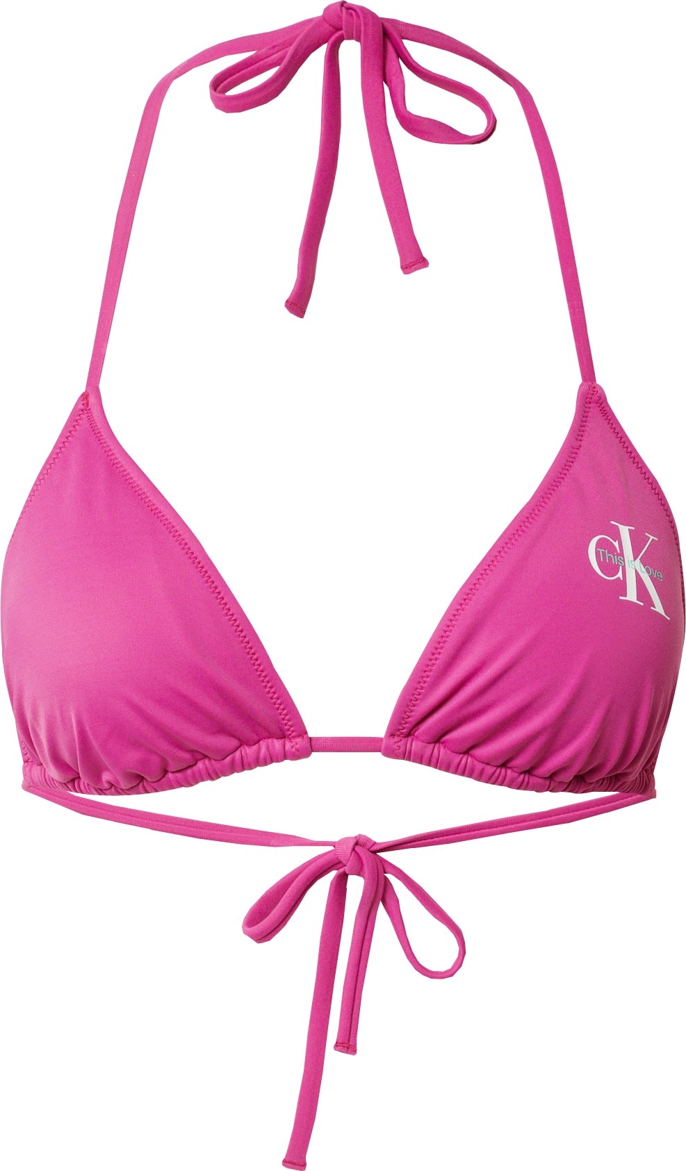 Horní díl plavek Calvin Klein Swimwear červenofialová / bílá