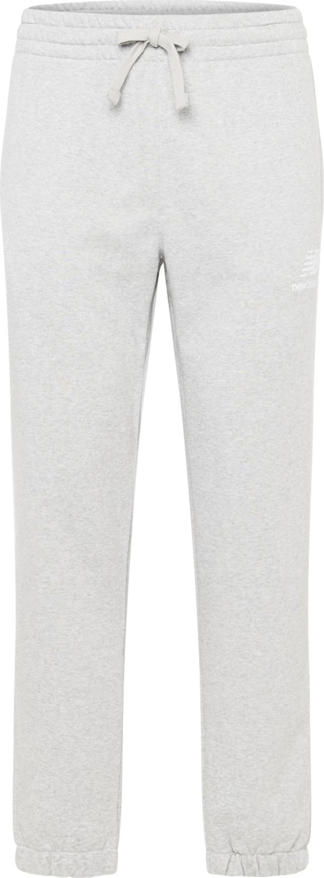 Kalhoty New Balance světle šedá / bílá