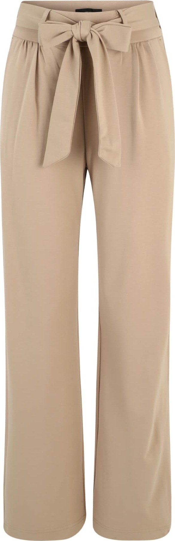 Kalhoty se sklady v pase 'EVA' Vero Moda Tall tmavě béžová