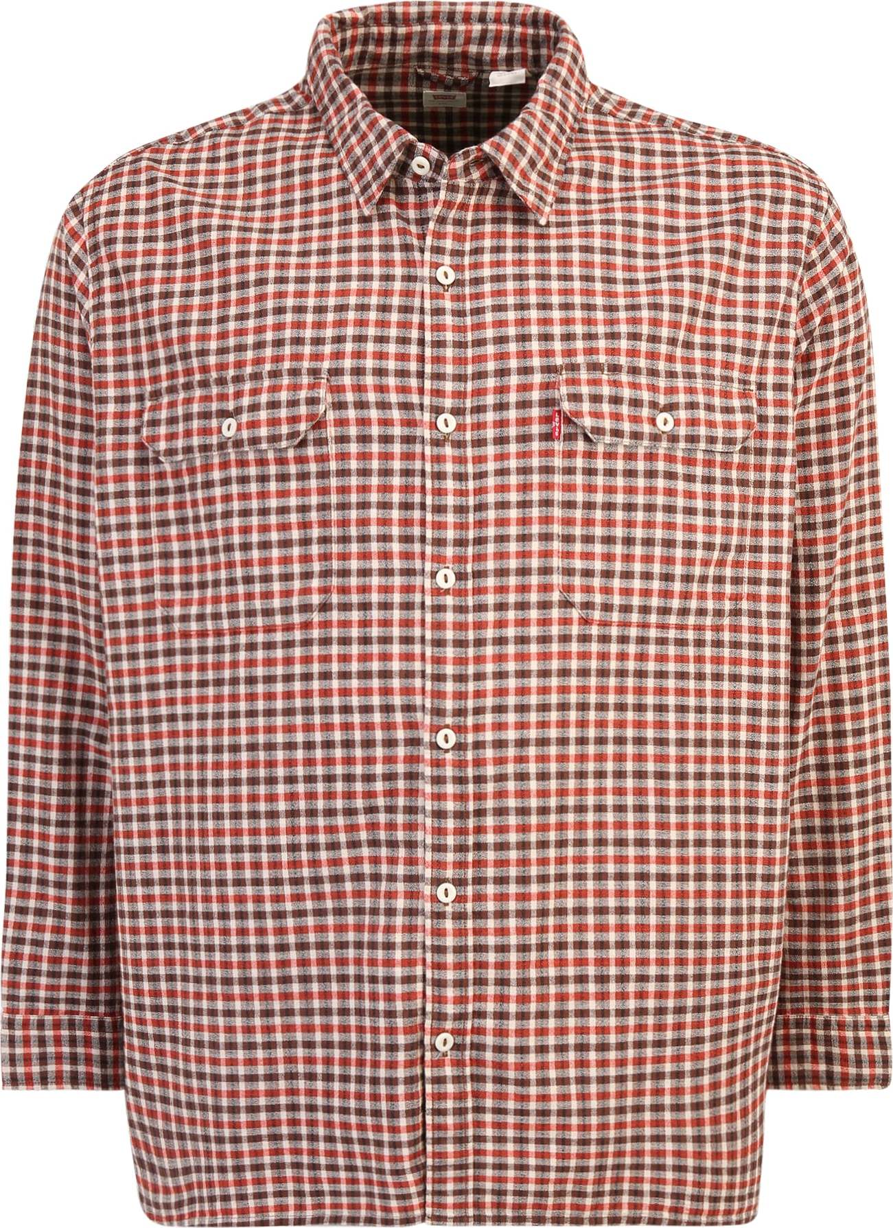 Košile Levi's® Big & Tall krémová / kaštanově hnědá / šedý melír / červená