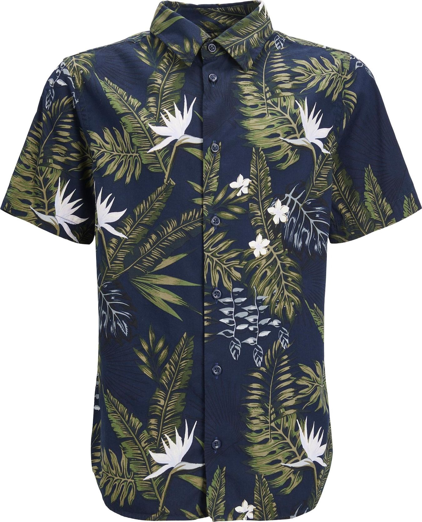 Košile 'Tropic Resort' Jack & Jones Junior námořnická modř / khaki / olivová / bílá