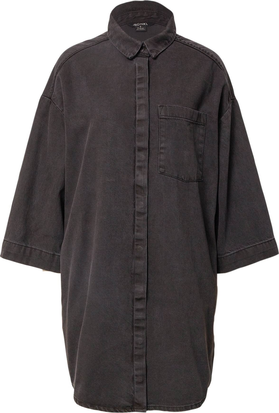 Košilové šaty Monki černá džínovina
