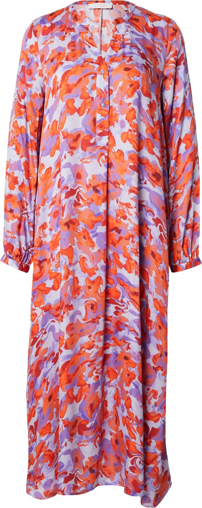 Košilové šaty Rich & Royal fialová / světle fialová / oranžová