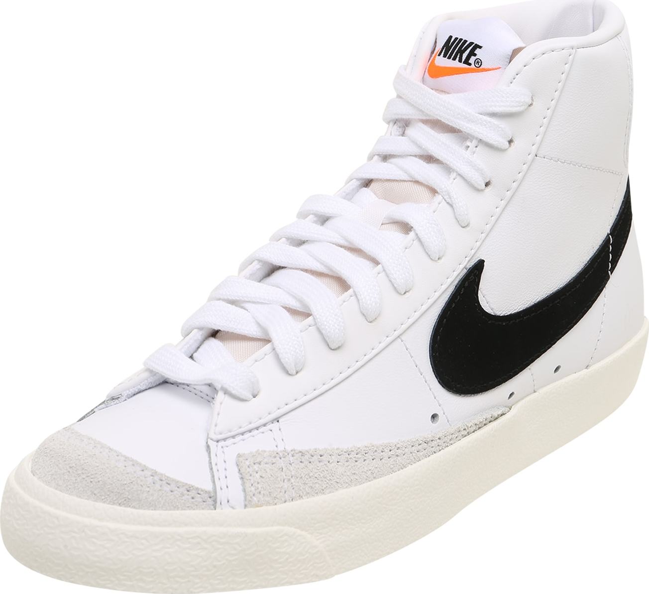 Kotníkové tenisky 'BLAZER MID 77' Nike Sportswear béžová / oranžová / černá / bílá
