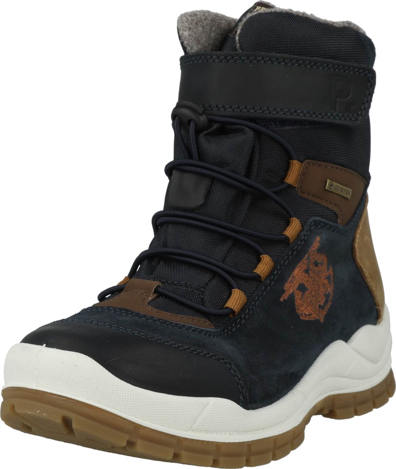 Kozačky Primigi námořnická modř / hnědá / tmavě oranžová