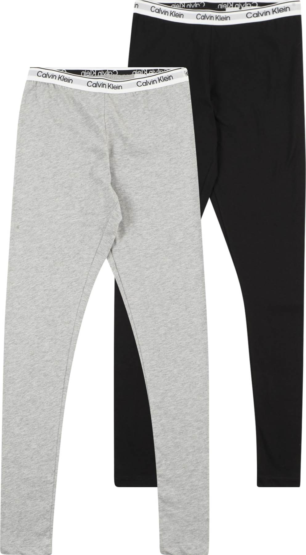 Legíny Calvin Klein Jeans šedý melír / černá / bílá