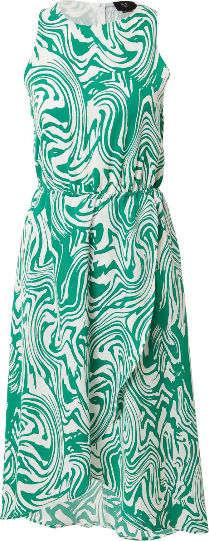 Letní šaty AX Paris zelená / bílá