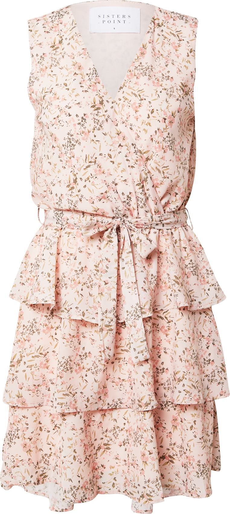 Letní šaty 'NAPPA' SISTERS POINT khaki / růžová / starorůžová