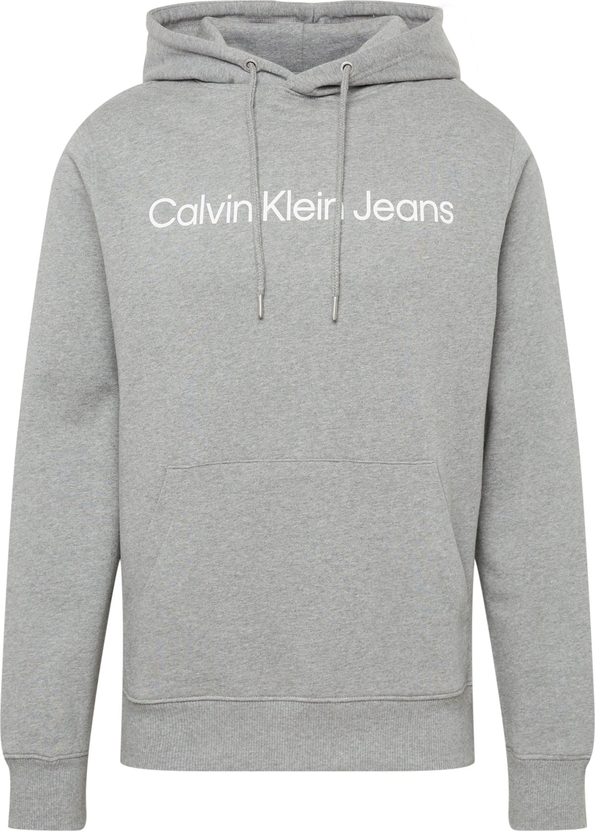 Mikina Calvin Klein Jeans šedá / bílá