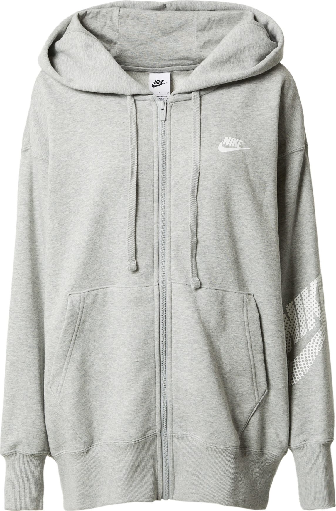 Mikina Nike Sportswear šedý melír / bílá