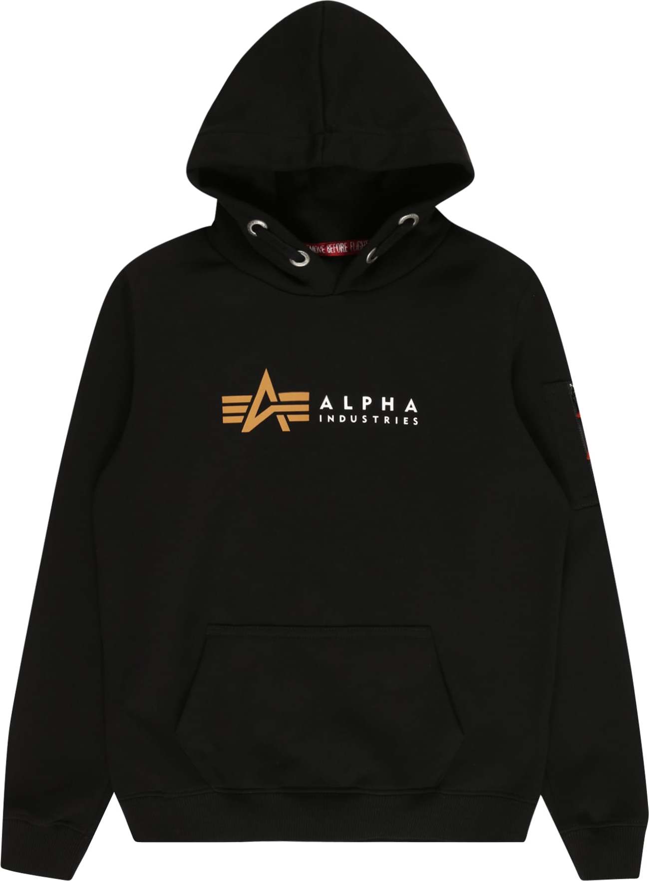 Mikina alpha industries zlatě žlutá / červená / černá / bílá