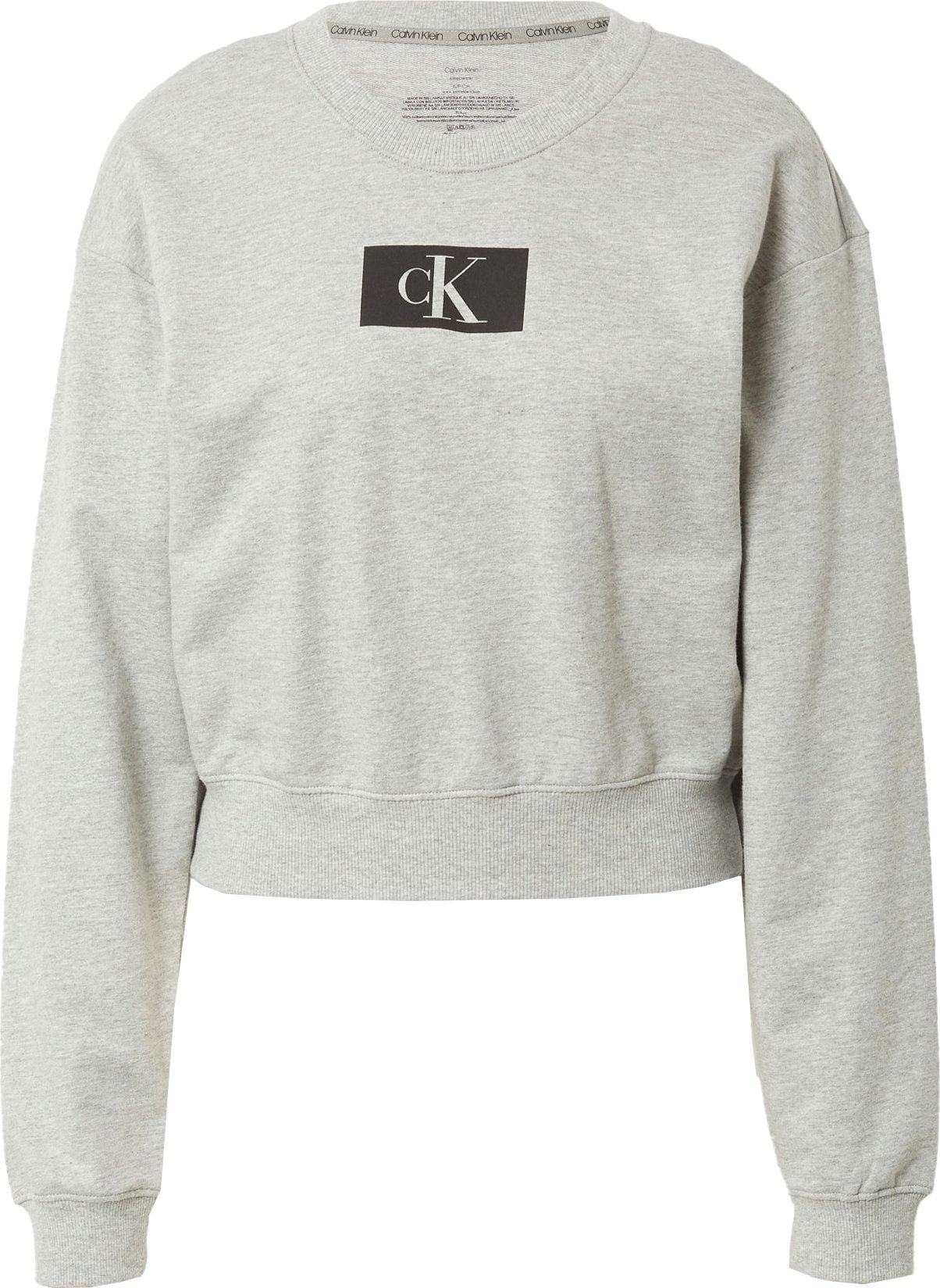 Mikina Calvin Klein Underwear světle šedá / černá