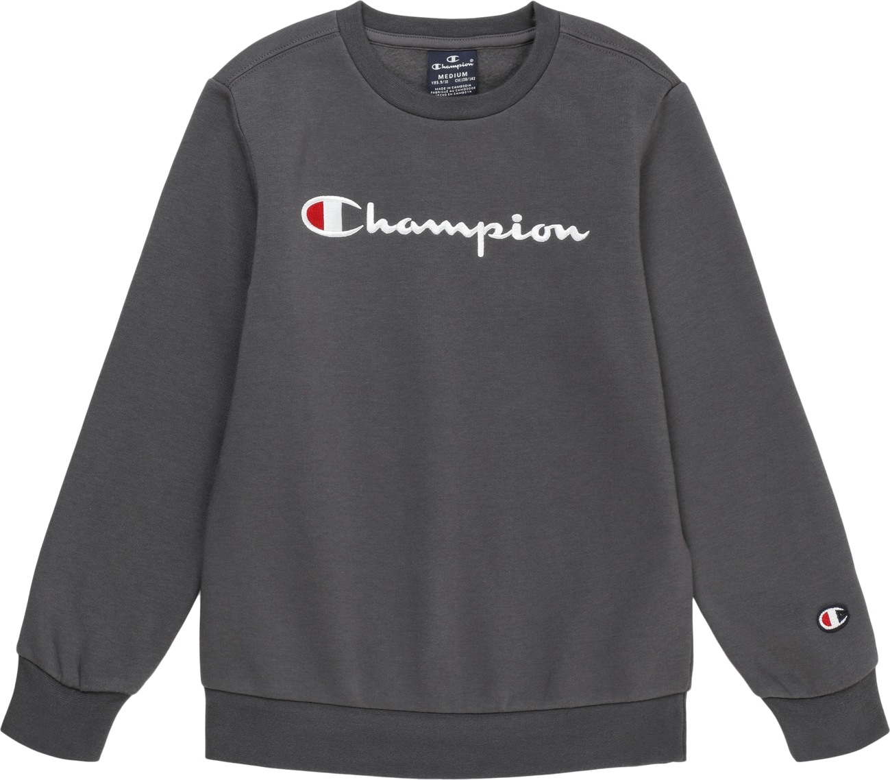 Mikina Champion Authentic Athletic Apparel tmavě šedá / červená / offwhite