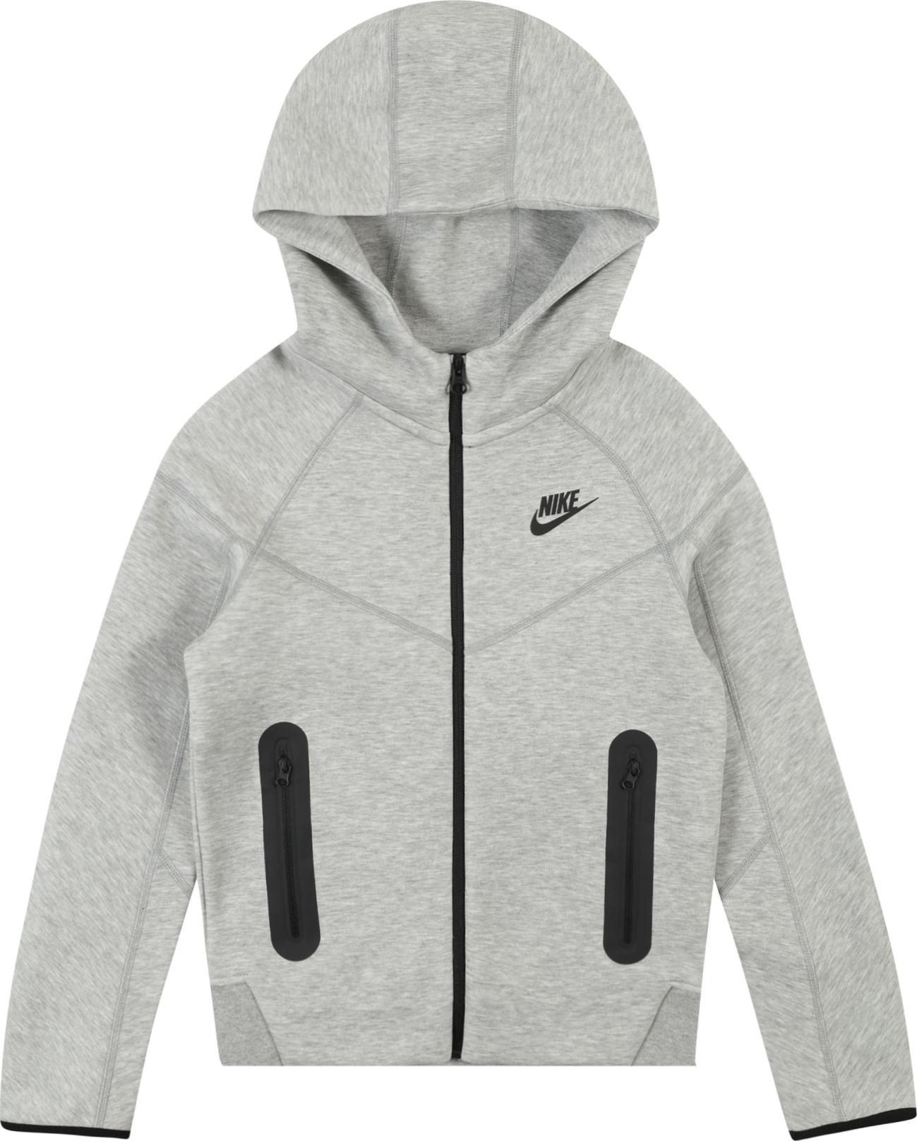 Mikina Nike Sportswear šedý melír / černá