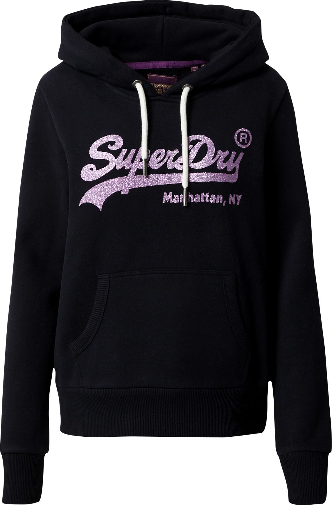 Mikina Superdry světle růžová / černá