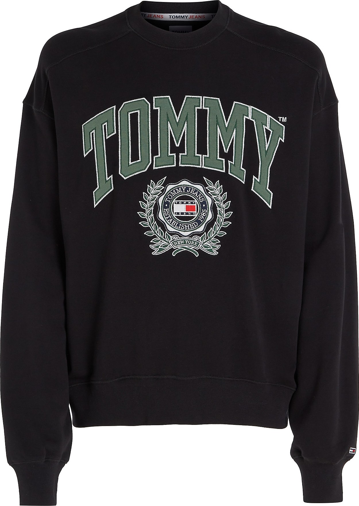 Mikina Tommy Jeans zelená / červená / černá / bílá