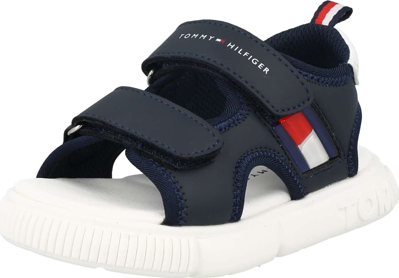 Otevřená obuv Tommy Hilfiger námořnická modř / krvavě červená / bílá