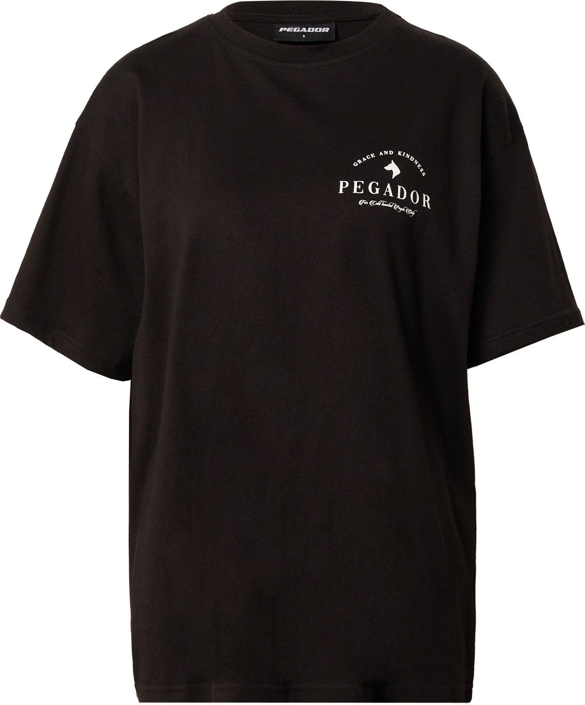 Oversized tričko Pegador černá / bílá